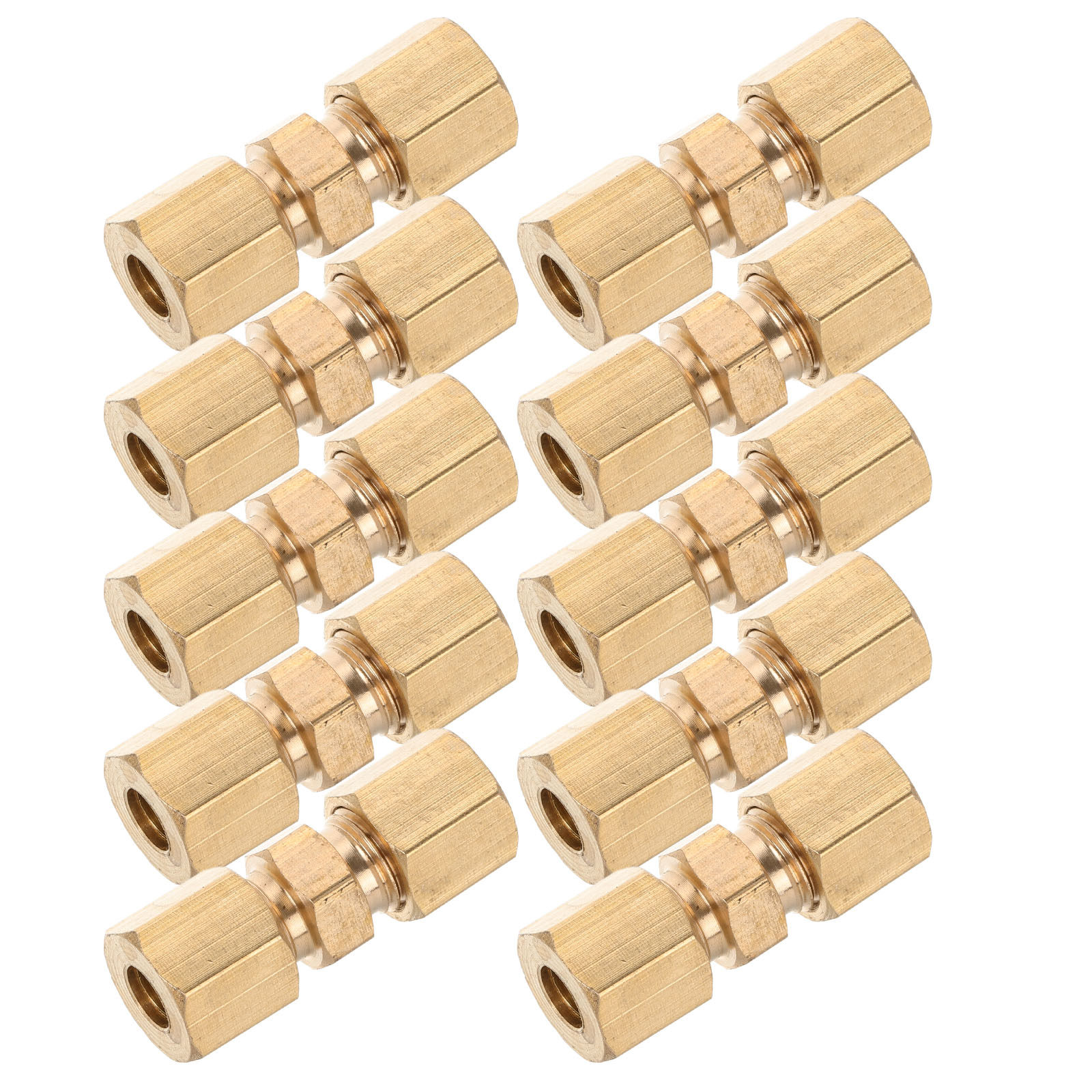 Compression Fitting Brass - 10 peças de conexões de união